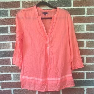 NEW- GAP Coral light weight top with 3/4 sleeves (small) 100% cotton.